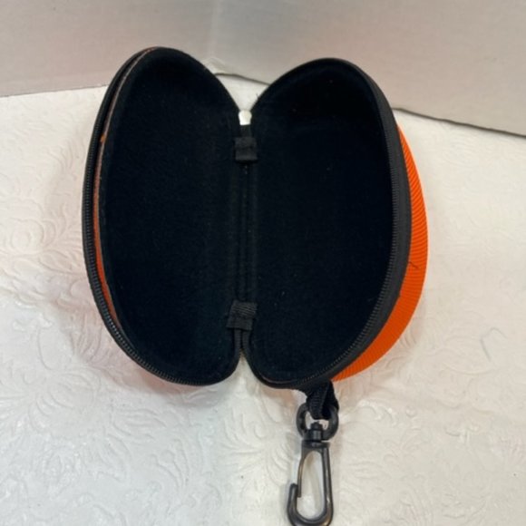 Orange Joy Town Eyeglasses/Sunglasses Soft Clam Shell Zip Case 6.5"x3"x2" - Picture 4 of 5